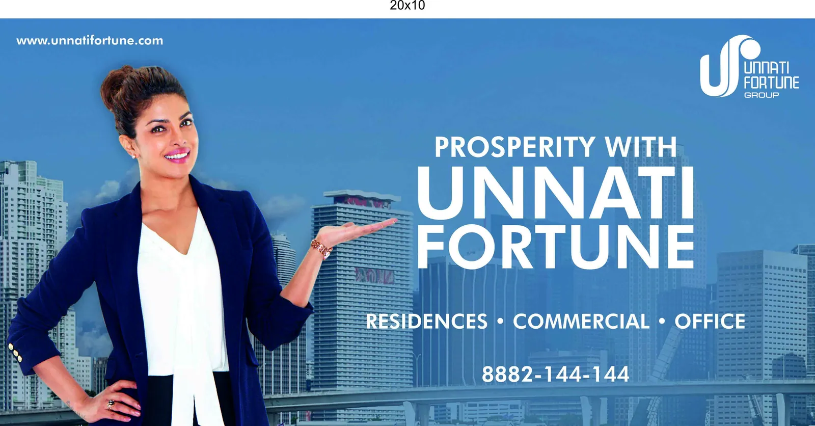 Unnati Fortune campaign: Prosperity with Unnati Fortune — residences, commercial, office